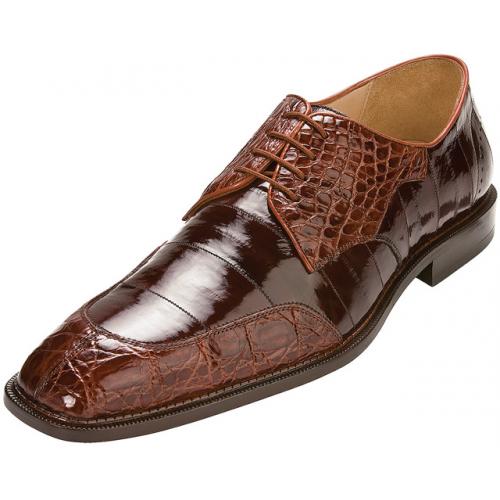 Belvedere "Cane" Brandy / Brown Genuine Crocodile Belly/Eel Shoes